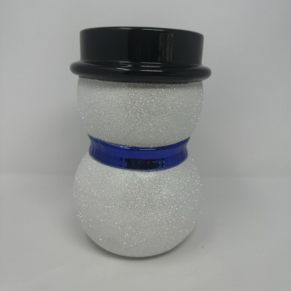 New GLITTER SNOWMAN 3-WICK CANDLE HOLDER Bath & Body Works Christmas - Picture 4 of 6